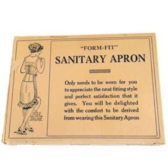 Edwardian 1910s Antique Sanitary Apron, Box Only, Women's Health History - Picture 1 of 3